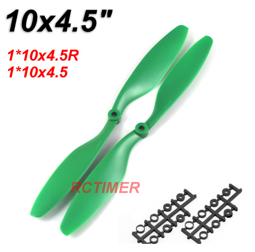 1045-Green - 1 Pair Green 10x4.5" EPP1045 Standard &  Counter Rotating Propellers